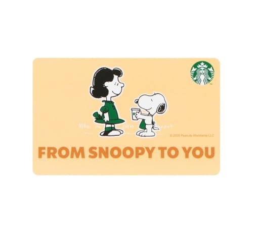 スタバカード　スヌーピーコラボ　イエロー　メッセージカード　PIN未削り　残高0 Amazon | Starbucks スタバ スターバックス カード PEANUTS TO YOU